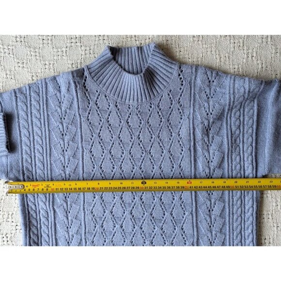 CHRISTIAN SIRIANO New York Women's Knit Blue Sweater Size L - Picture 3 of 6